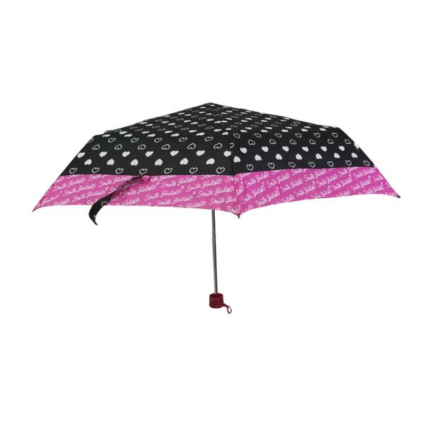 Buy cheap 21 Inches Pink Edge Fiberglass Frame Foldable Umbrella from wholesalers