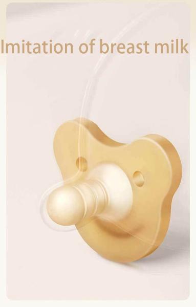 Quality Liquid Super Soft Bear Pacifier Anti Bloating Silicone Baby Sleeping Toy Pacifier for sale
