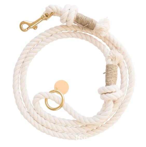 Buy cheap 5 FT Handmade Braided Cotton Rope Dog Leash For Small Dogs And Cat from wholesalers
