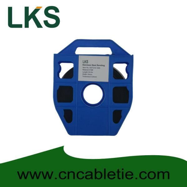 Polyester coated Stainless Steel Banding 9.5x0.4mm, 12.7x0.4mm,19x0.4mm material