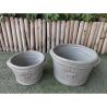 Buy cheap Flower Pot Garden Pot Set 2 Dairy Fiber Stone Pot in Garden Grey Size 2 28.5*24.5*16.5cm from wholesalers