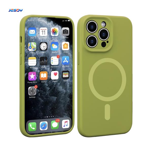 Buy cheap N52 Magnetic Magsafe Real Liquid Silicone Phone Case For IPhone 14 13 12 from wholesalers