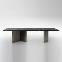 Buy cheap 2000mm 29.9" Contemporary Luxury Dining Table , Stainless Steel Mid Century product