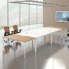 Buy cheap Meeting Room Oak Color Wood 6 Person Modern Conference Table from wholesalers
