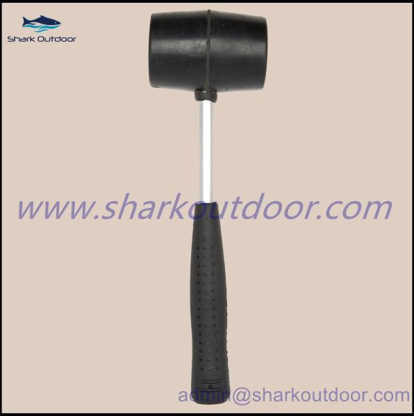 Buy cheap Outdoor camping Rubber hammer with steel handle from wholesalers