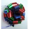 Buy cheap Multi color Pull bow Christmas Gift Stripes , Swirls Pom Pom Bow , 5" Wide wired ribbon bows 120U Thickness from wholesalers