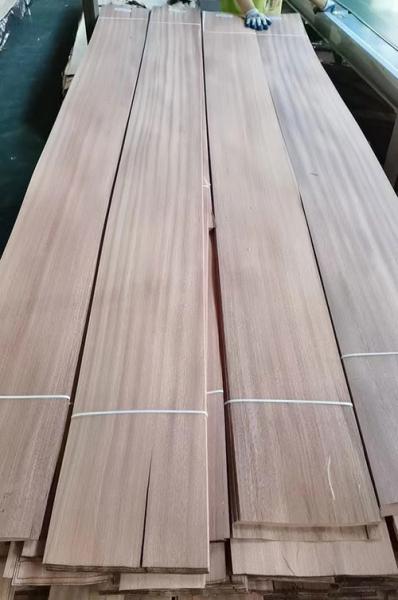 Buy cheap 1MM sapele Wood Veneer Sapelli Flat Cut Panel AA Grade Furniture Door from wholesalers