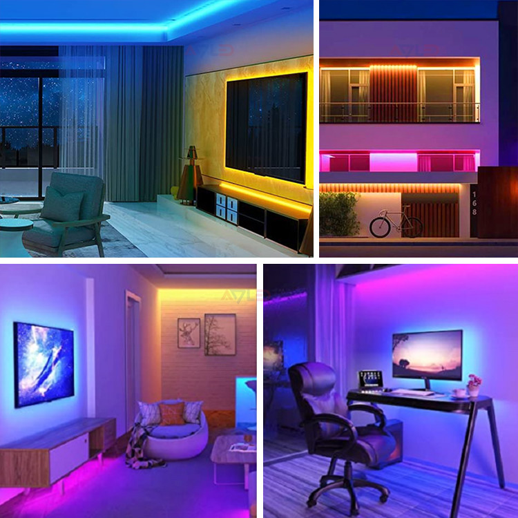 COB LED Strip Lights 24V Waterproof IP67 Silicone Tube Continuous CCT RGB LED Strip