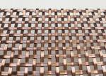 3.75mm SS316L Rose Gold Decorative Woven Wire Mesh Wall Cladding