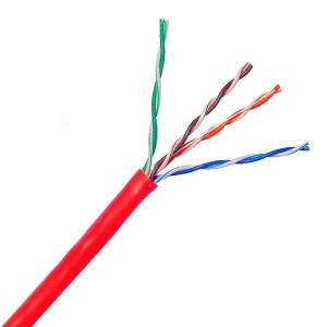Customizable Jacket 0.95mm 4 Pairs 305m Cat5e LAN Cable