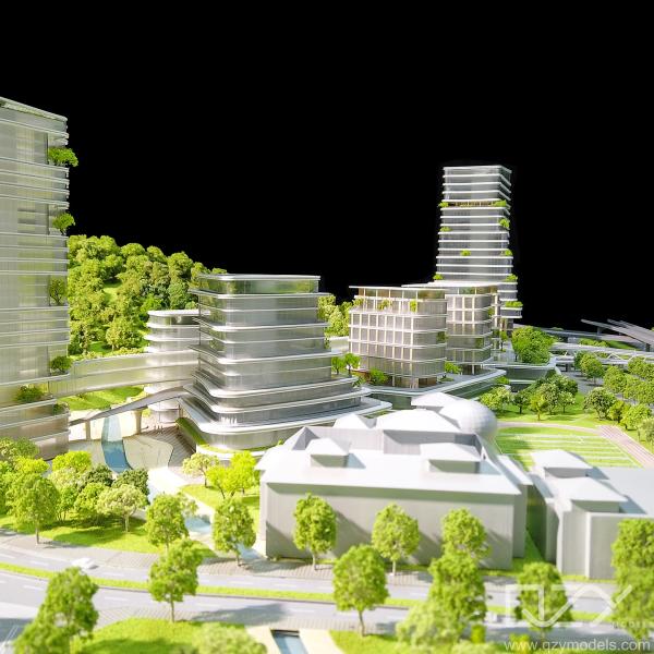 Physical Architectural Maquette Park Scale Models HSA 1/300