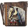 Buy cheap WESTERN STYLE HORSE PURSE EMBROIDERED FLORAL RHINESTONE STUDS CROSSBODY HANDBAGS COWGIRL COUNTRY WOMEN SINGLE SHOULDER B from wholesalers