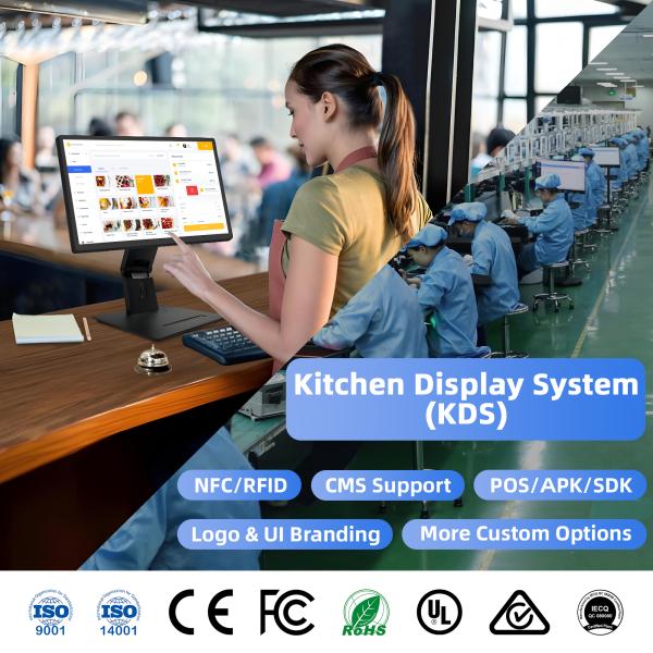 ELC Android 11 Interactive Touch Screen 21.5" IPS 16:9 Screen RK3568 Ethernet USB 3.0 for Kitchen Display Screen Restaurant POS