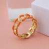 Buy cheap 925 Sterling Silver Twist Ring Gold Plated Enamel Women'S Engagement Bands from wholesalers