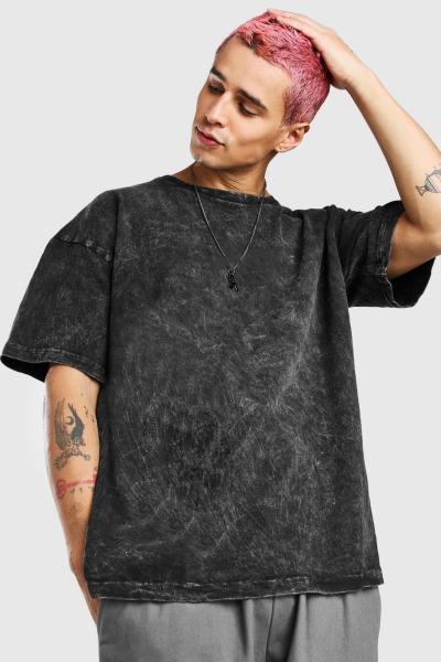 Buy cheap Acid Wash Man Pre Blank T Shirts Bio Heavy Cotton 220Gsm Vintage from wholesalers
