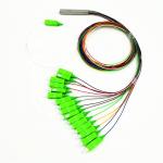 1260-1650nm 1x2 1x4 1x8 1x16 PLC splitter 1x32 single mode APC steel tube fiber