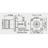 Buy cheap N Female Waterproof 4-hole Flange RF Coaxial Connector with Microstrip from wholesalers