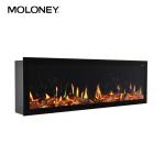 75inch Fake Log Fire Real Flame Effect Flush Mount Electric Fireplace No Heat