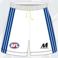 Buy cheap White 300gsm Afl Aussie Rules Shorts Digital Sublimation for men product