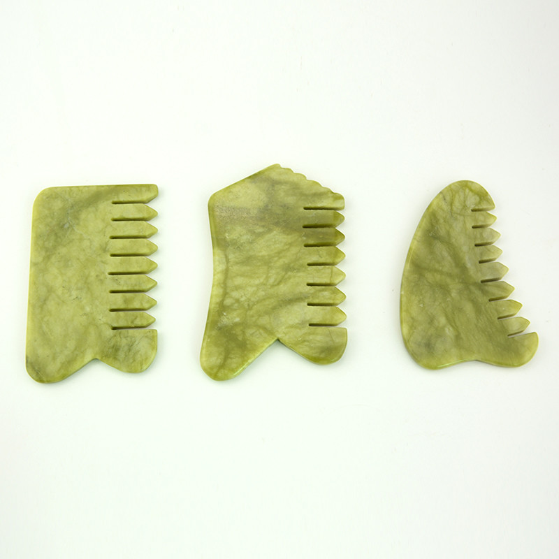 Green Body Combing Jade Skin Rejuvenation Jade Massaging Comb