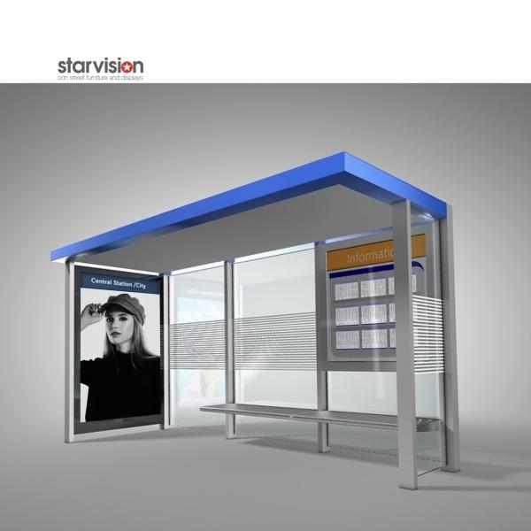 Buy cheap Led Illuminated IP65 Solar Powered Bus Shelter / Outdoor Bus Shelter For City from wholesalers