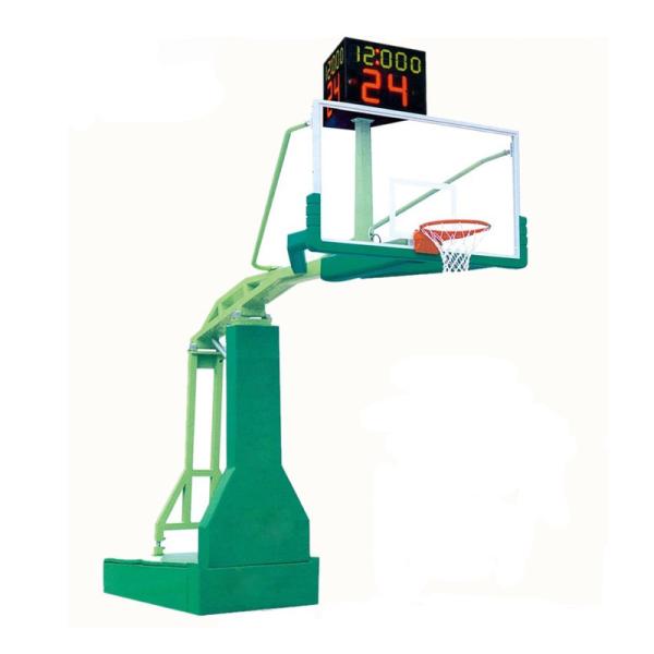 Buy cheap Arm Length 3.35M Basketball Hoop Stand With Toughened Glass Backboard Material from wholesalers