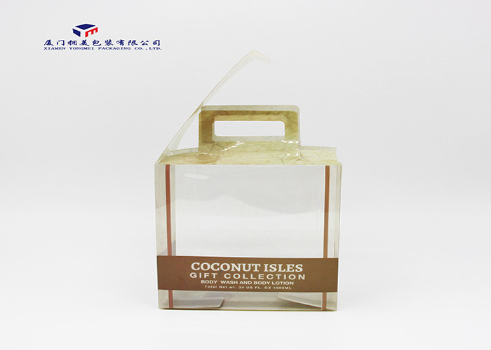 Rectangle Hard Plastic Box Packaging Handle On Top Deisgn Easy To Carry