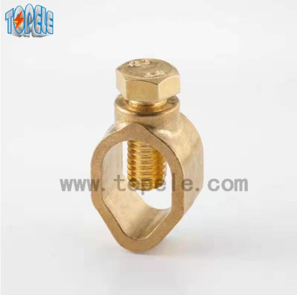 Quality Brass Electrical Connector Wiring Groud Rod Clamps / earth rod clamp electrical wire clip for grounding connector for sale