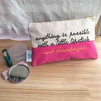 Buy cheap Cotton Canvas Cosmetic Zipper Bag Wear Resistant Printed Logo Custom Size product