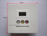 Hot Selling 86X86mm Wall Socket HDMI+RCA White Color Outlet Compatible For Home