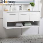 Modern Quartz Counter Top Vanity Combo Midcentury Bathroom Vanity Cabinets for