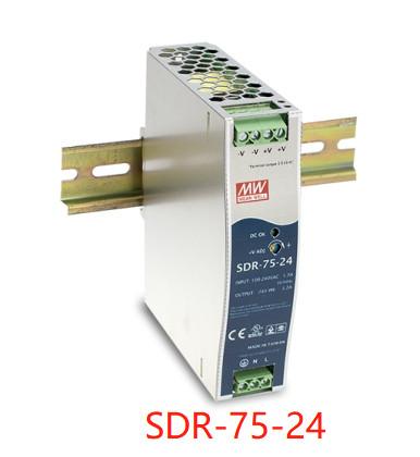 Buy cheap SDR-75-24 Meanwell Din Rail Power Supply 12V 24V 48V 85%-89% from wholesalers