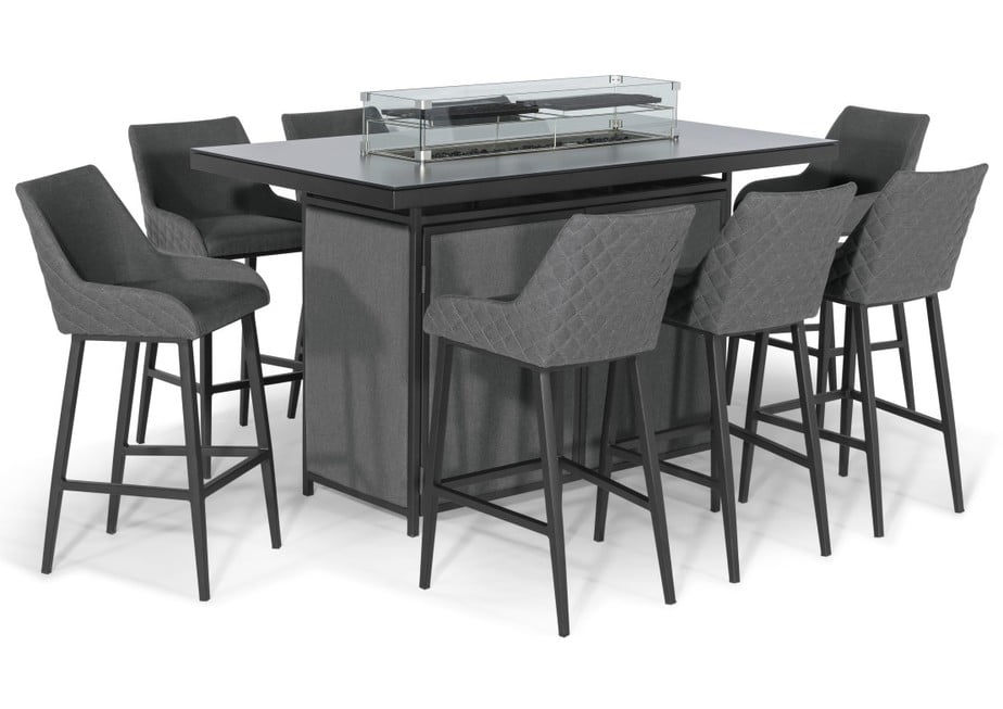 Mail Packing AJUNION All Weather Outdoor Dining Set with Firepit Table