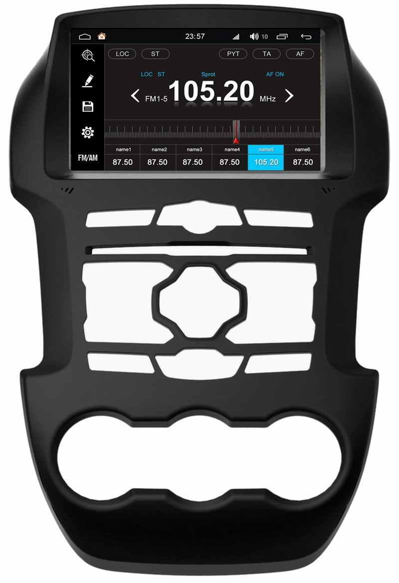 Ouchuangbo auto gps navi media S200 platform android 8.0 for Ford Ranger 2013 support USB SWC AUX wifi bluetooth