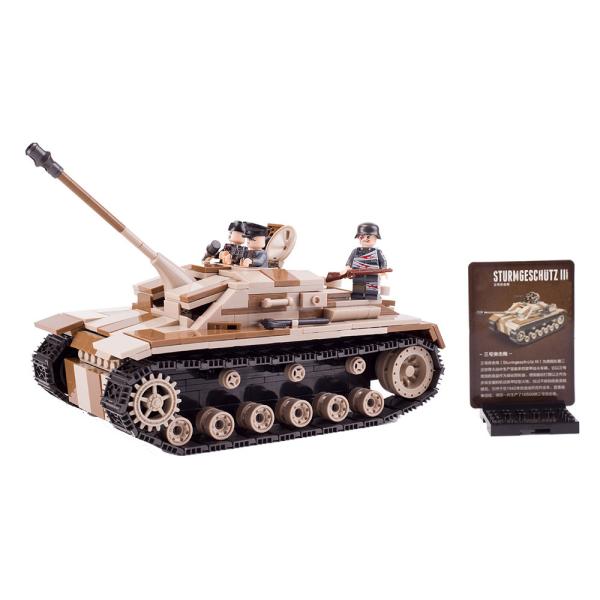 Buy cheap Children gifts military armor weapon German assault No.3 desert field tank building blocks toys from wholesalers