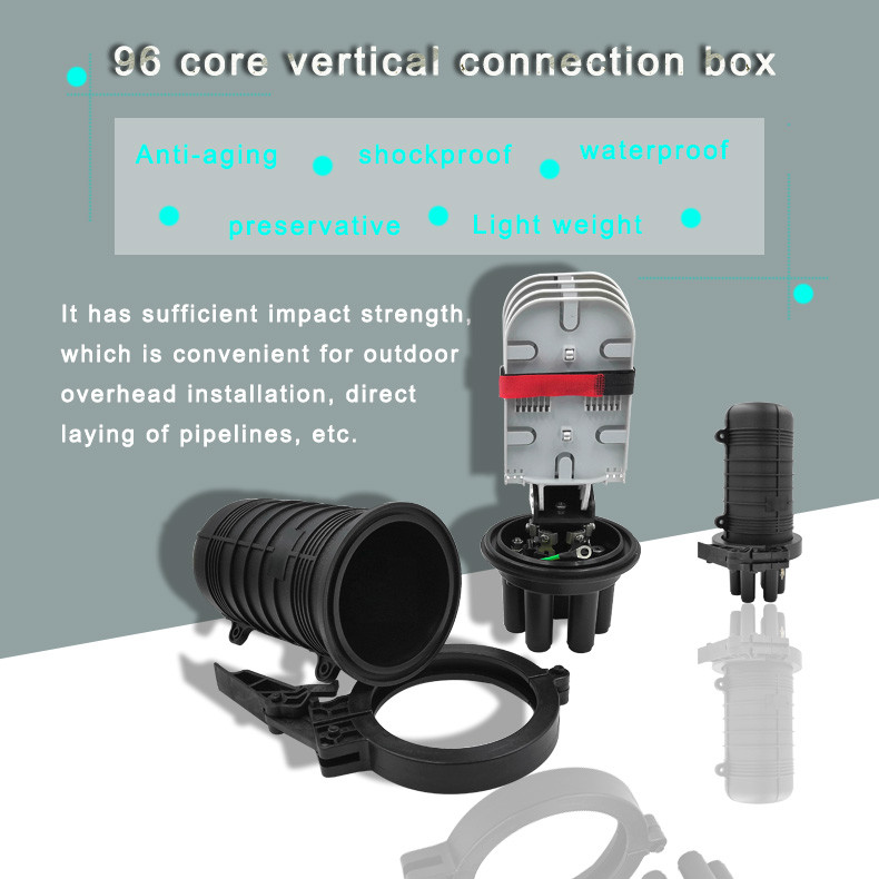 Heat Shrinkable Fiber Optic Closure 96 Core Wall Mount Joint Box Splice Closure Enclosure