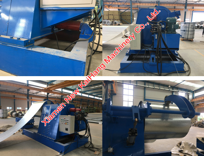 Economical Auxiliary Equipment 10 Tons Hydraulic Decoiler 1250mm Coil Width