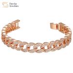 Hip Hop Jewelry 18k Women Men Cuban Link Chain Bracelet Iced Out Diamond