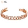 Buy cheap Hip Hop Jewelry 18k Women Men Cuban Link Chain Bracelet Iced Out Diamond from wholesalers
