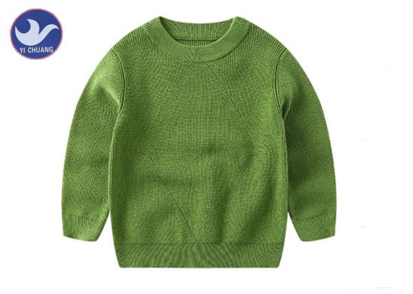 Buy cheap Clasic Crew Neck Boys Knit Pullover Sweater , Diamond Knitted Pattern Jumper from wholesalers