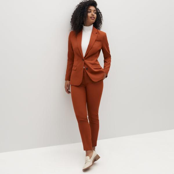 Buy cheap Burnt Orange Formal Stylish Womens Suits 5% Spandex from wholesalers