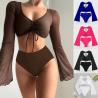 Buy cheap Ladies' Sexy Two-Piece Swimwear High Elastic Blackless Fashion Europe Abrasion-Resistant Asia Black Hollow Out from wholesalers