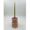 Buy cheap Polyresin Bathroom Countertop Accessories Pink Color With Stepping Toilet Brushes Hand Soap Dispenser Soap Dish For Shower from wholesalers