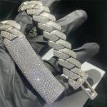 Jewelry Moissanite Hip Hop Cuban Chain 925 Sterling Silver Vvs Diamond Silver