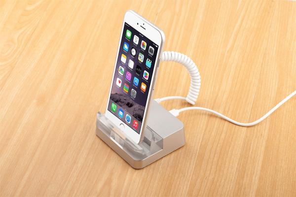 COMER Mobile phone anti theft alarm security acrylic display stand with alarm