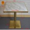 Buy cheap Artificial Stone Top Restaurant Coffee Table With Stainless Steel Base from wholesalers