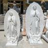 Buy cheap Marble Virgin Mary Statue Stone Carvings Virgen De Guadalupe Sculpture Catholic Religious Life Size Custom from wholesalers