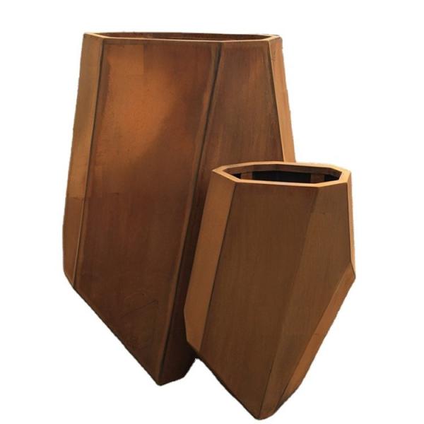Buy cheap Flower pot corten steel long rectangle outdoor planters from wholesalers