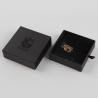 Buy cheap Custom Black Jewelry Paper Box With Bag Necklace Sliding Gift Box Ribbon Tab from wholesalers