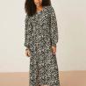Buy cheap Custom Logo Elastic Waist Dress Zebra Print Long Sleeve For Women Clothing from wholesalers